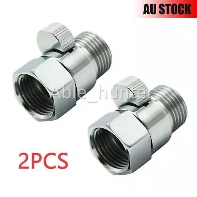 2pcs Brass G1/2  Flow Quick Control Shut-OFF Valve Shower Head Hand Water Saver • $18.59