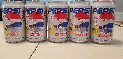 Woodstock 94 Pepsi Can Lot Of 5  Metallica Aerosmith Green Day Chili Peppers • $25