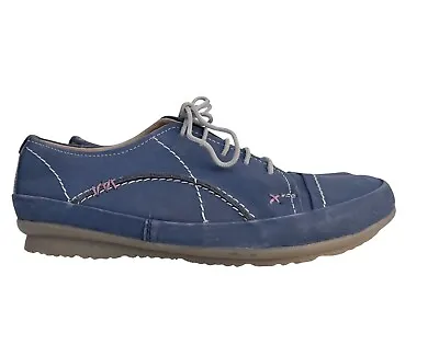 MOSHULU Navy Blue All Leather Lace Up Shoes / Size 5 • £21.99