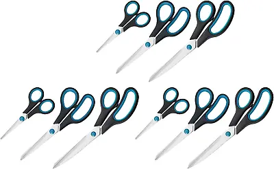 Westcott Easy Grip Set Rustproof N-90027 00 I Scissors 13/21/25 Cm 9 Pcs • £19.72