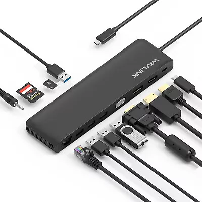 £39.99 • Buy WAVLINK USB C Docking Station Triple Display 100W PD Charging For Windows/Mac
