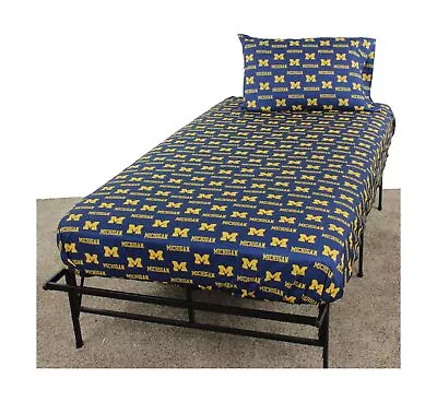 College Covers Everything Comfy Michigan Wolverines Full Sized 4 Piece Sheet ... • $85.74