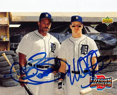 Cecil Fielder Mickey Tettleton Signed Baseball Card (Tigers) 1992 Upper Deck #46 • $43