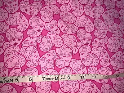 NEW Vintage Barbie Photo Pink 100% Cotton Fabric Sold By 1/2 Yard More Available • $8.98