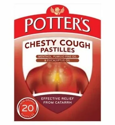 £6.19 • Buy Potter's Chesty Cough Pastilles Effective Relief From Catarrh - 20 Pastilles