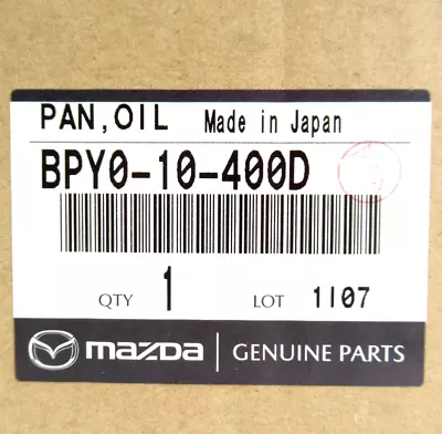 Genuine OEM Mazda BPY0-10-400D Engine Oil Pan 1994-2000 Miata 1.8L • $354.69
