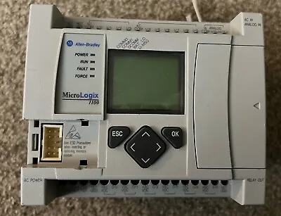 ALLEN-BRADLEY MicroLogix 1100 1763-L16AWA Ser B FA 12 PLC #11 • $525