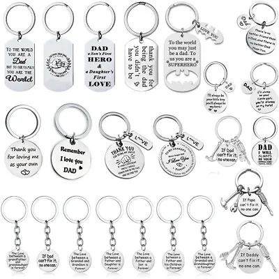 £4.49 • Buy Personalised Engraved Keyring Birthday Fathers Day Gifts For Mum Dad Nan Grandad