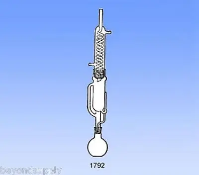 Lab 500mL Soxhlet Extraction Extractor Condenser Apparatus Graham Tube Flask New • $195.32