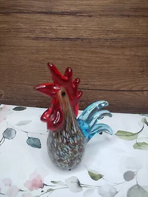 Hand Blown Italian Murano Rooster  Speckled • $39