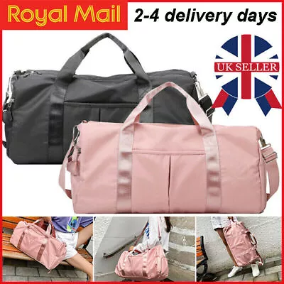 30L Large Gym Duffle Bag Waterproof Weekend Travel Sports Holdall Bags Luggage • £9.45