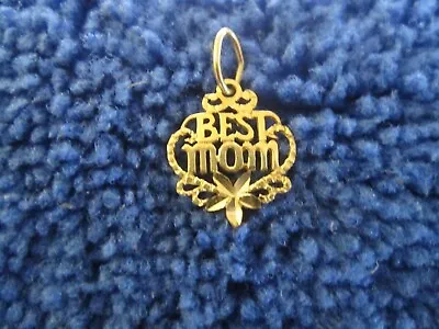 14k Gold Best Mom Charm Pendant For Necklace Or Bracelet .4 Grams • $39.99