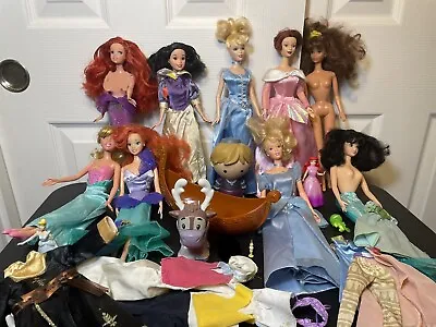 $15 • Buy Vintage Mattel Official Disney Princess Doll Lot Aurora Ariel Snow White