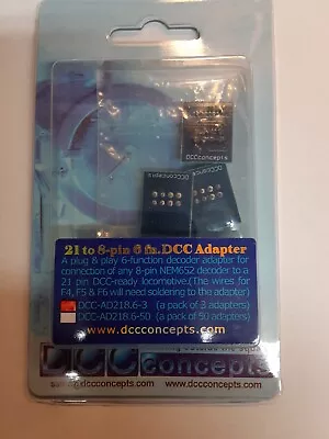 DCC Concepts 21 Pin To 8 Pin Decoder Adapter 3 Pk • $16