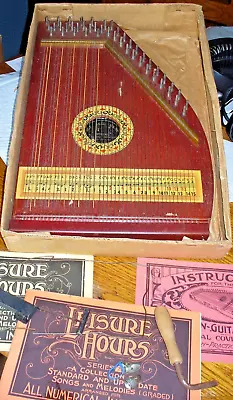 Antique Vintage Mandolin Guitar Harp Instrument • $445