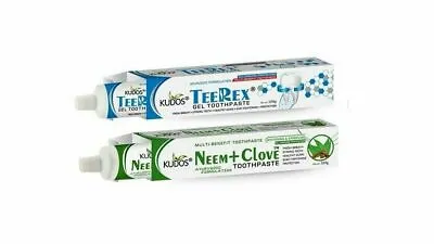 £8.44 • Buy Kudos Ayurvedic 1 Neem Clove Toothpaste 100 G + 1 Teerex Gel Toothpaste 100 G UK
