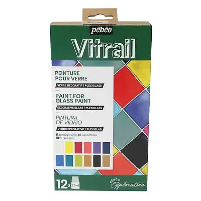 £22.99 • Buy Pebeo Vitrail Glass Paint Exploration Set 12 X 20ml
