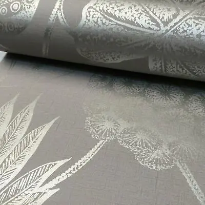 Rasch Havanna Taupe Large Metallic Floral Motif Shiny Wallpaper 270418 • £7.99