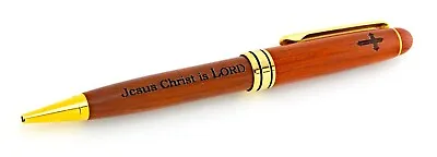 P Graham Dunn Rosewood Wood Ballpoint Pen Jesus Christ Is Lord Inscription • $14.95