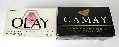 2 Vintage Soaps Oil Of Olay & Camay Bath Bar Soap Sealed 4.75 Ounce • £6.84