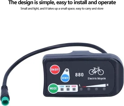 Electric Bicycle KT-LED880 24V/36/48V Ebike Control Panel Display Electric Bike • £15.60