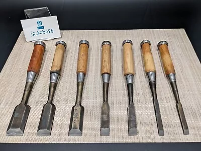 Japanese Chisel Nomi Carpenter Tool Set Of 7 Hand Tool Wood Working #1211 • $120
