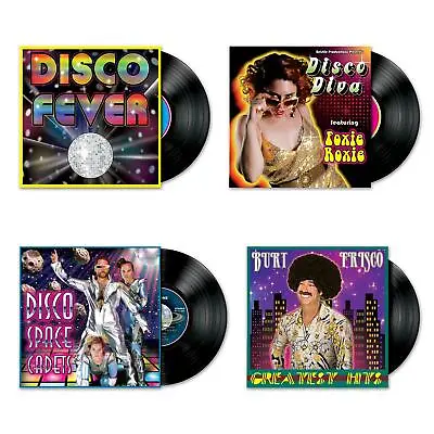 70's Disco Album Cutouts (pack 4)  Double Sided 1970's Style Party Decoration • £11.59