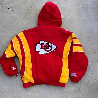 Vintage Starter NFL Pro Line Kansas City Chiefs 1/2 Zip Pullover Jacket Size Xl • $199.99