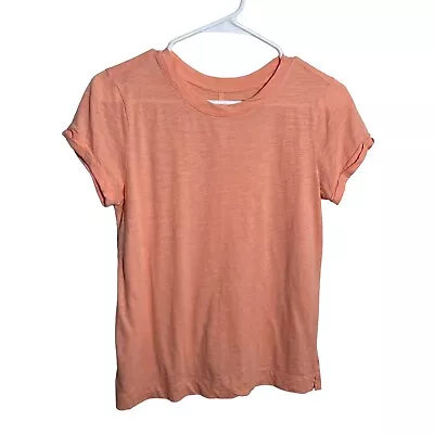 Loft T-Shirt Women's XS Orange Short Sleeve Vintage Soft Round Neck Top • $13