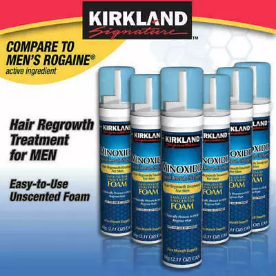 KIRKLAND MINOXIDIL 5% FOAM Hair Regrowth 1 2 3 4 5 6 & 12 MONTHS Brand New • $37.44