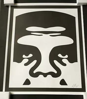 SHEPARD FAIREY Obey Giant Face 1 SIGNED RARE Art Large Print Hand Signed  • £45