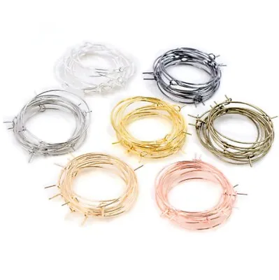 3 Sizes Hoop Earrings Hooks Blanks Clasps Wire Jewellery Findings Fittings Base • £1.65