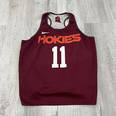 Nike Virginia Tech Hokies #11 Team Issue Womens Lacrosse Jersey Penny Reversible • $16.99