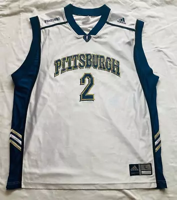 Vintage Y2K Pittsburgh Pitt Panthers Chevy Troutman Adidas Basketball Jersey L • $35