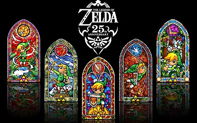 Zelda 25th Anniversary Poster Size  24  X 14.5  • $17.60