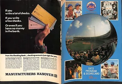 Sept. 4 1972 New York Mets Vs. Chicago Cubs Scorecard Read • $24.99