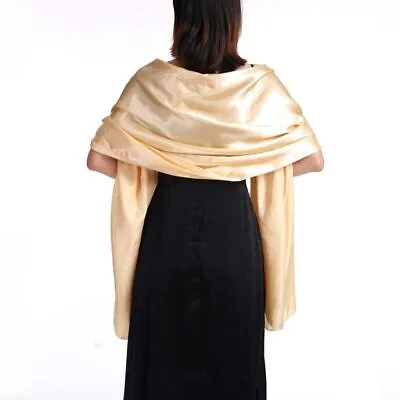 Satin Bridal Bridesmaid Wedding/Prom Shawl/Stole/Wrap/Bolero/Pashmina/Cover Up • £6.79