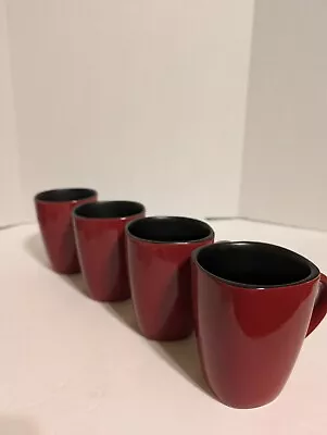 Corelle Hearthstone Stoneware Set Of 4 Ceramic Two-Toned Vtg.1980's Coffee Mugs • $22.97
