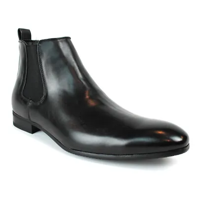 Black Men's Chelsea Boots Ankle Dress Side Zipper Closure ÃZARMAN New Fashion • $44.95