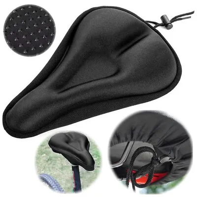 Bike Seat Cushion Cover Soft Padded Mountain Bicycle Saddle Comfort Seat Cover • $6.90