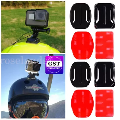 4pcs Flat Curved Adhesive Mount Helmet Accessories For GoPro Hero 4/3/2/1 Camera • $5.86