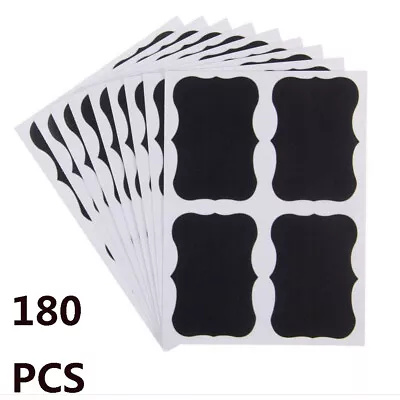 180PCS Chalkboard Labels Reusable  Waterproof Blackboard Stickers • $7.48