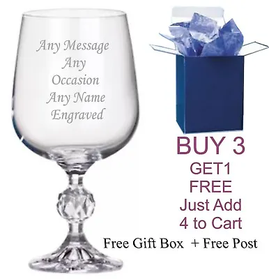 Personalised 12oz Wine Glass Birthday Gift18th 21st 30th 40th 50th 60th 70th • £10.99