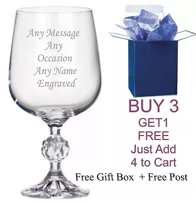 £10.99 • Buy Personalised Wine Glass, Birthday Gift 18th 21st 30th 40th 50th 60th 70th 80th