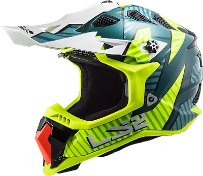 Ls2 Subverter Evo Astro Helmet - Gloss Cobalt/hi-viz Yellow - Motocross/offroad • $229.98