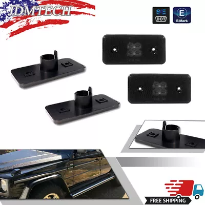 4PCS Front Rear Black Side Marker Light Housing For 02-15 Benz G550 G500 G55 AMG • $22.19