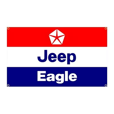 Jeep Eagle Wrangler Offroad Flag Banner 3 X 5FT Performance Racing • $13.89