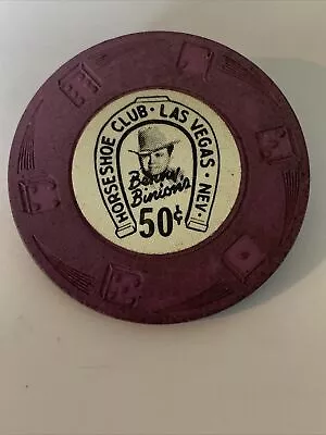 N1776 BINION'S Horseshoe Club $.50 Casino Chip Las Vegas Rated H The Chip Rack • $10