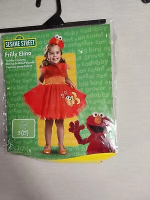 Sesame Street Frilly Elmo Size Small 2T Halloween Costume Dress & Headband Child • $27.99