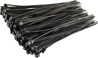 £4.99 • Buy Strong Black Plastic Cable Ties Wraps Straps Size 240mm X6mm - Pack Of 200
